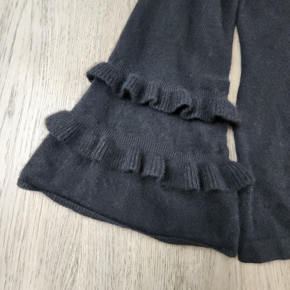 Charter Club 100% Cashmere Ruffle Bell Sleeve Sweater Size M - Picture 4 of 8